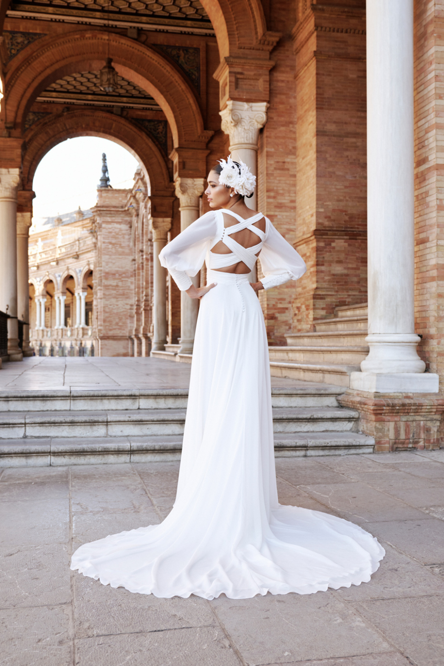 Abiti da sposa 2024 Silvia Fernandez MUSAS ANIA 01342