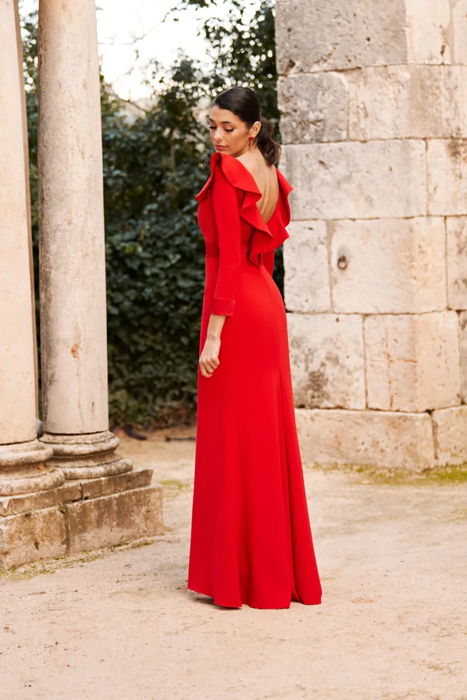 vestidos de fiesta para bodas con pedrería Bambola